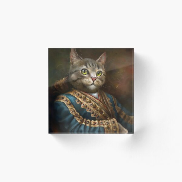 The Hermitage Court Outrunner Cat Acrylic Block