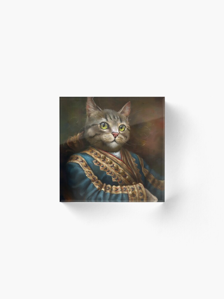 Alternate view of The Hermitage Court Outrunner Cat Acrylic Block
