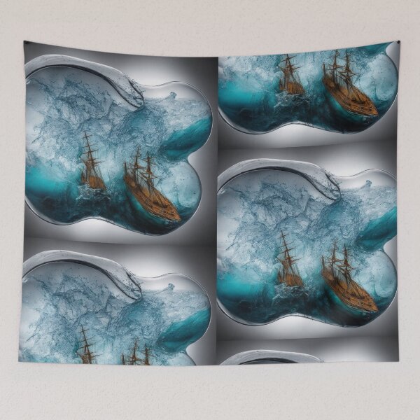 Item preview, Sailing ship on a stormy ocean. designed and sold by Maniock.
