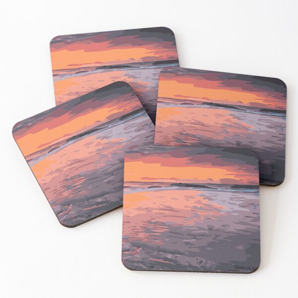 Item preview, Abstract Illustration:- Abstract Landscape Illustration of Sunset Time designed and sold by typoinspired.