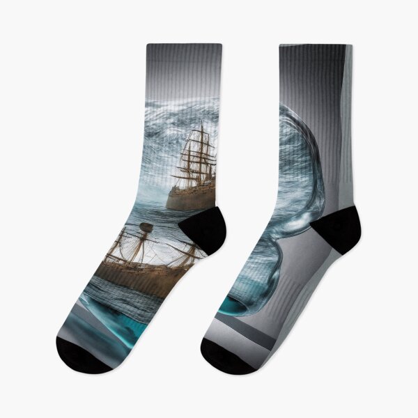 Item preview, A ship in a bottle on a stormy ocean. designed and sold by Maniock.
