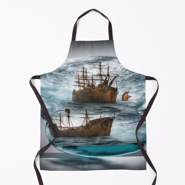 Item preview, A ship in a bottle on a stormy ocean. designed and sold by Maniock.
