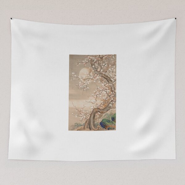 Item preview, Japanese plum blossoms in moonlight designed and sold by charlyjones.