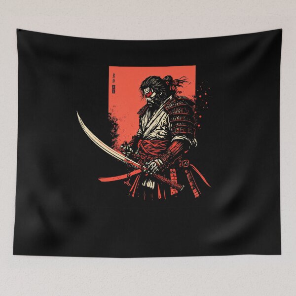 Aperçu de l'œuvre Ninja Guerrier Japonais Art Rétro Katana Lutte Soldat Arme créée et vendue par RetroZ0.