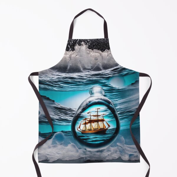 Item preview, A ship in a bottle on a sea. designed and sold by Maniock.
