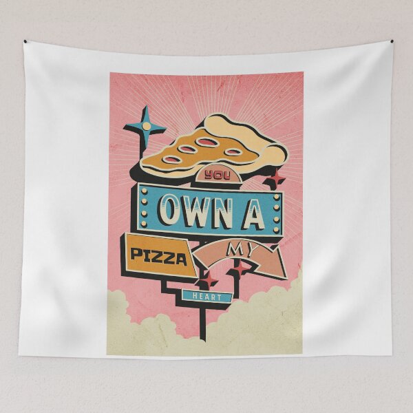 Item preview, You own a pizza my heart funny food pun designed and sold by Gabba Delgado.