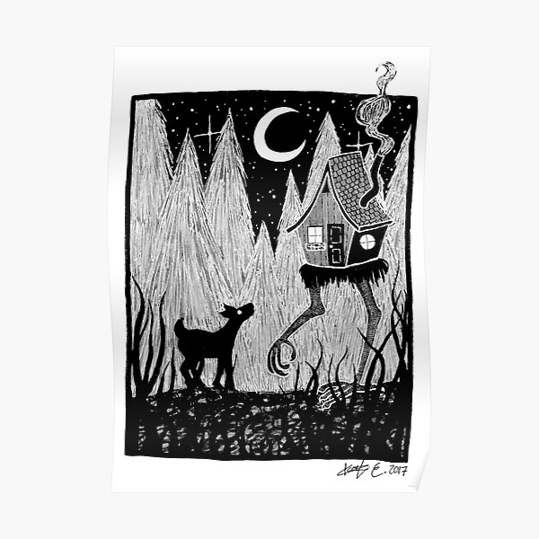Baba Yaga's House- Inktober2017 Poster