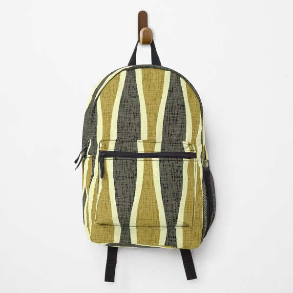Item preview, Retro Tiki Pin Stripes 354 Gold and Black designed and sold by tonymagnerart.