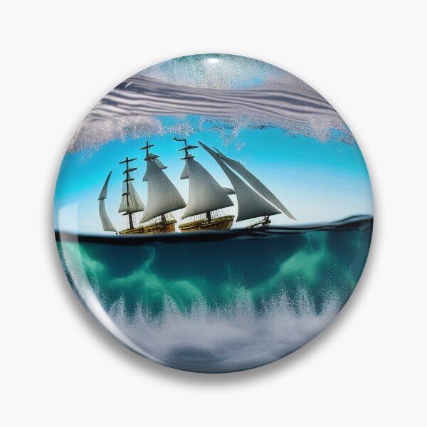 Item preview, A ship in a bottle sailing. designed and sold by Maniock.