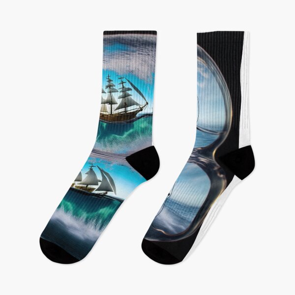 Item preview, A ship in a bottle sailing. designed and sold by Maniock.