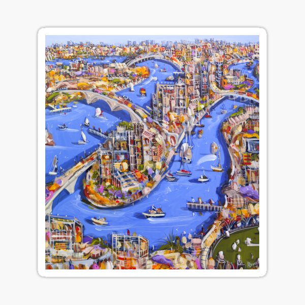 Blue river Sticker