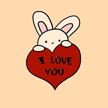 Cute bunny loves you Valentine's Day Heart pattern Leggings