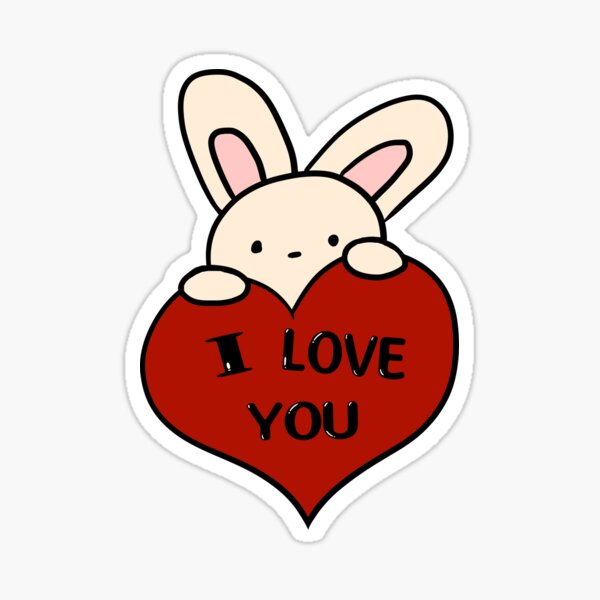 Bunny I Love You Sticker - Bunny I Love You Heart - Discover & Share GIFs