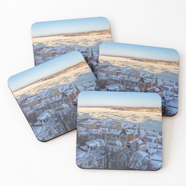 Item preview, Quebec, Canada, Wintertime, Snow Overlooking St. Lawrence River designed and sold by SafariByMarisa.