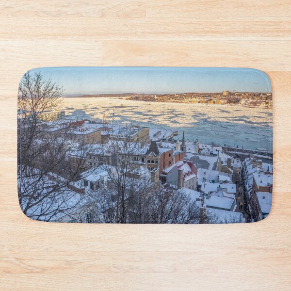 Item preview, Quebec, Canada, Wintertime, Snow Overlooking St. Lawrence River designed and sold by SafariByMarisa.