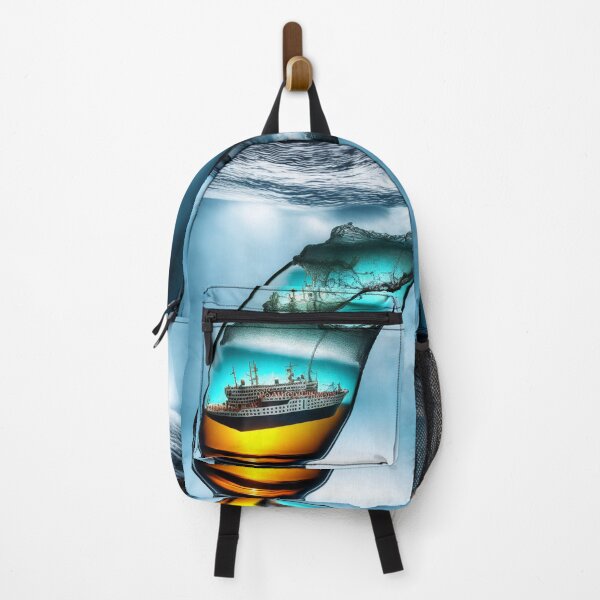 Item preview, A sinking ship in a bottle on a stormy ocean. designed and sold by Maniock.