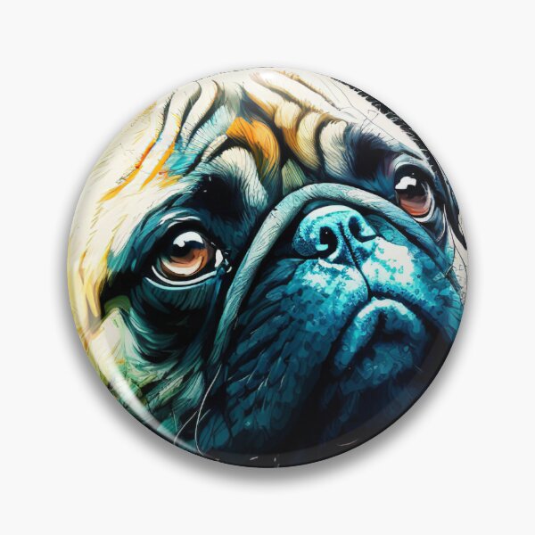 Item preview, Pug head abstract image designed and sold by Globuwear.