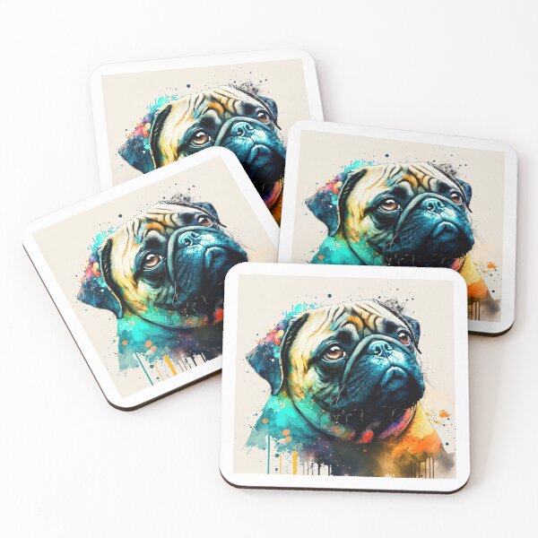 Item preview, Pug head abstract image designed and sold by Globuwear.