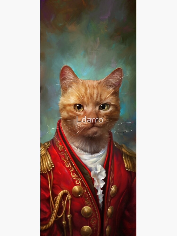 Aperçu 3 sur 3. Impression artistique avec l'œuvre Général de cour Wise Cat créée et vendue par Ldarro.