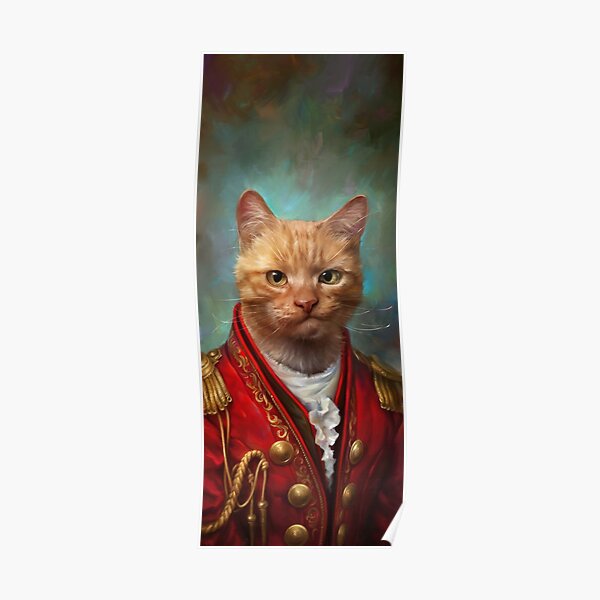 Court General Wise Cat  Premium Matte Vertical Poster