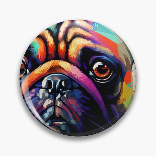 Item preview, Pug head abstract image designed and sold by Globuwear.