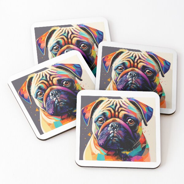Item preview, Pug head abstract image designed and sold by Globuwear.