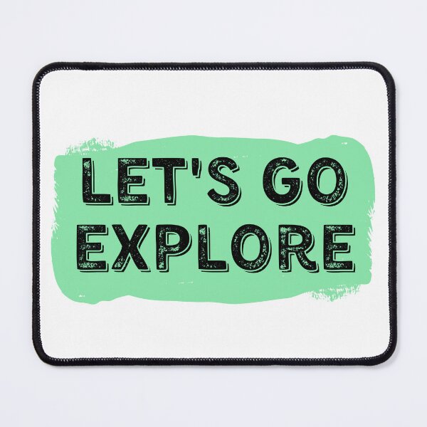 Item preview, Let's Go Explore - nature lovers with rustic lettering on sage green background designed and sold by LoveFromPNW.