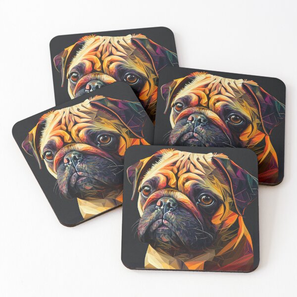 Item preview, Pug head abstract image designed and sold by Globuwear.