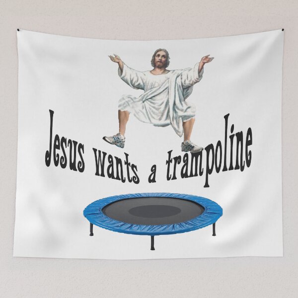 Item preview, Shooting Stars Jesus and his Trampoline designed and sold by loganferret.