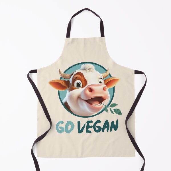 Item preview, Happy vegan calf, go vegan, against animal torture, no animal cruelty, green stuff in the mouth designed and sold by Shaani.