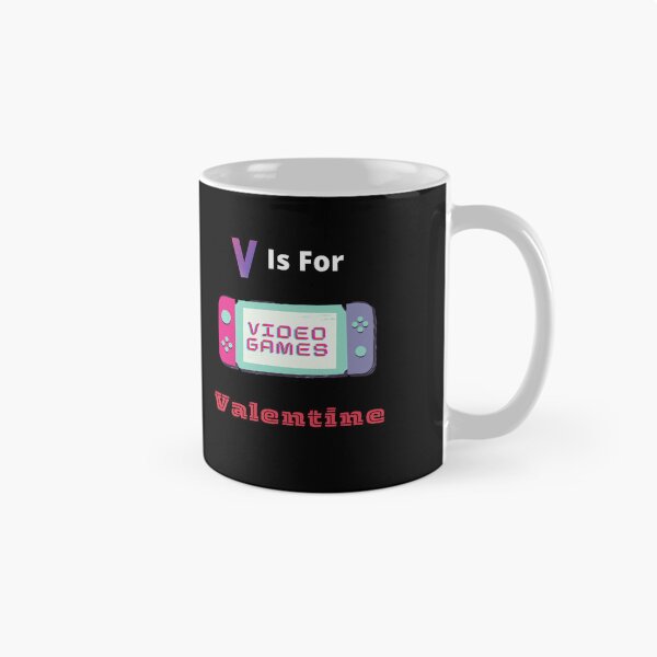 Item preview, V is For Video Games Valentine. - funny quotes designed and sold by Designspot2020.