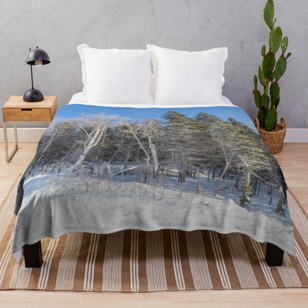 Item preview, Frozen Landscape with Evergreens and Birch Trees designed and sold by SafariByMarisa.