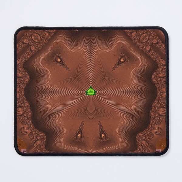 Item preview, *FUNNY ABSTRACT PAINTING ALIEN TRIBAL FACE CHOCOLATE MIXTURE MINT GREEN WITH STARRY GREEN ANISE* designed and sold by Ralek.