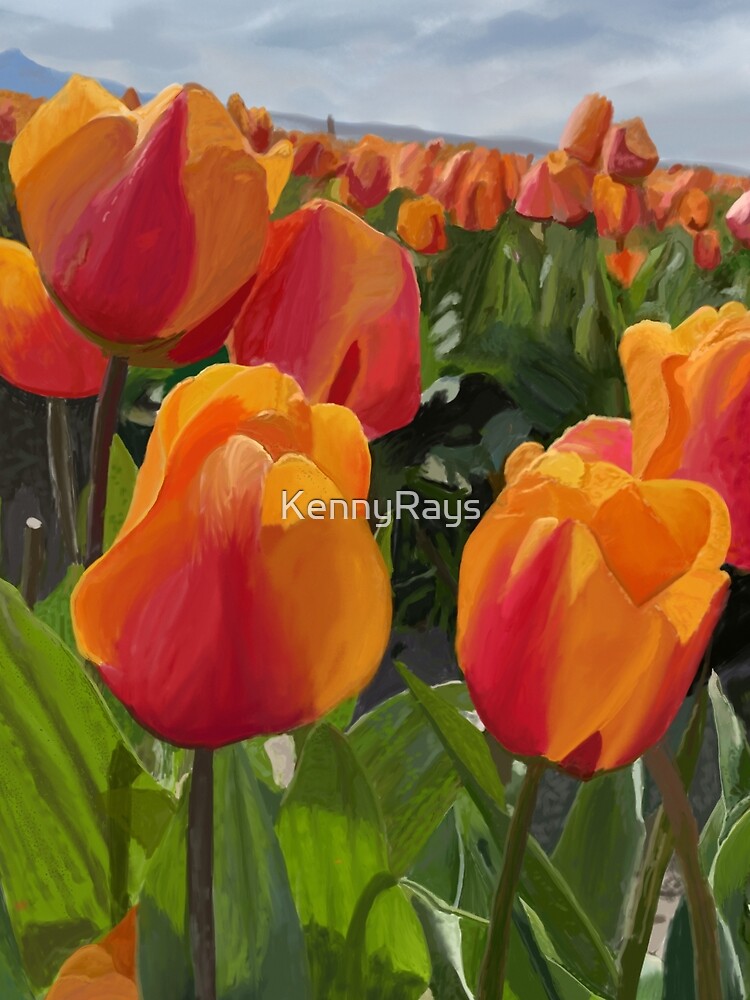Thumbnail 3 of 3, Scarf, Tulips from Washington designed and sold by KennyRays.