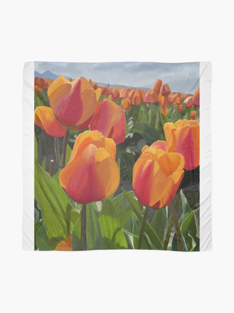 Thumbnail 2 of 3, Scarf, Tulips from Washington designed and sold by KennyRays.