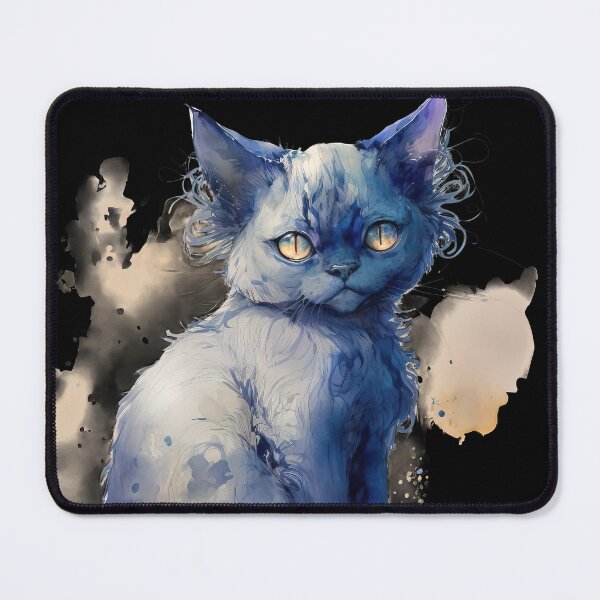 Item preview, Moody Sitting Cat, Watercolor Funny Cat designed and sold by MoonFoxDesign.