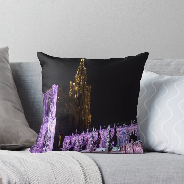Item preview, Beautiful colors of highlighted Notre Dame Cathedral in Strasbourg, Alsace, France designed and sold by Alexander Sorokopud.