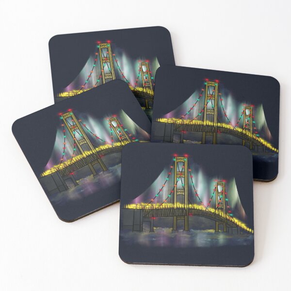Item preview, Mackinac Bridge at Night designed and sold by Worser Art.