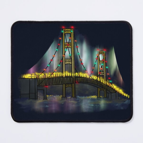 Item preview, Mackinac Bridge at Night designed and sold by Worser Art.