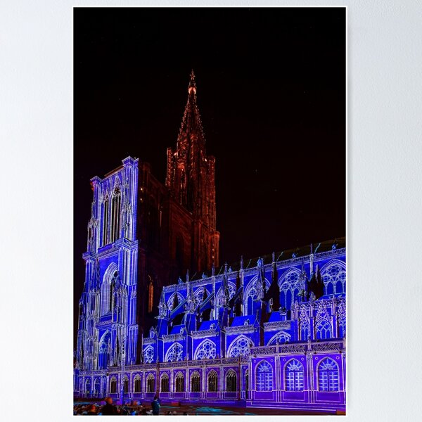 Item preview, Beautiful colors of highlighted Notre Dame Cathedral in Strasbourg, Alsace, France designed and sold by Alexander Sorokopud.