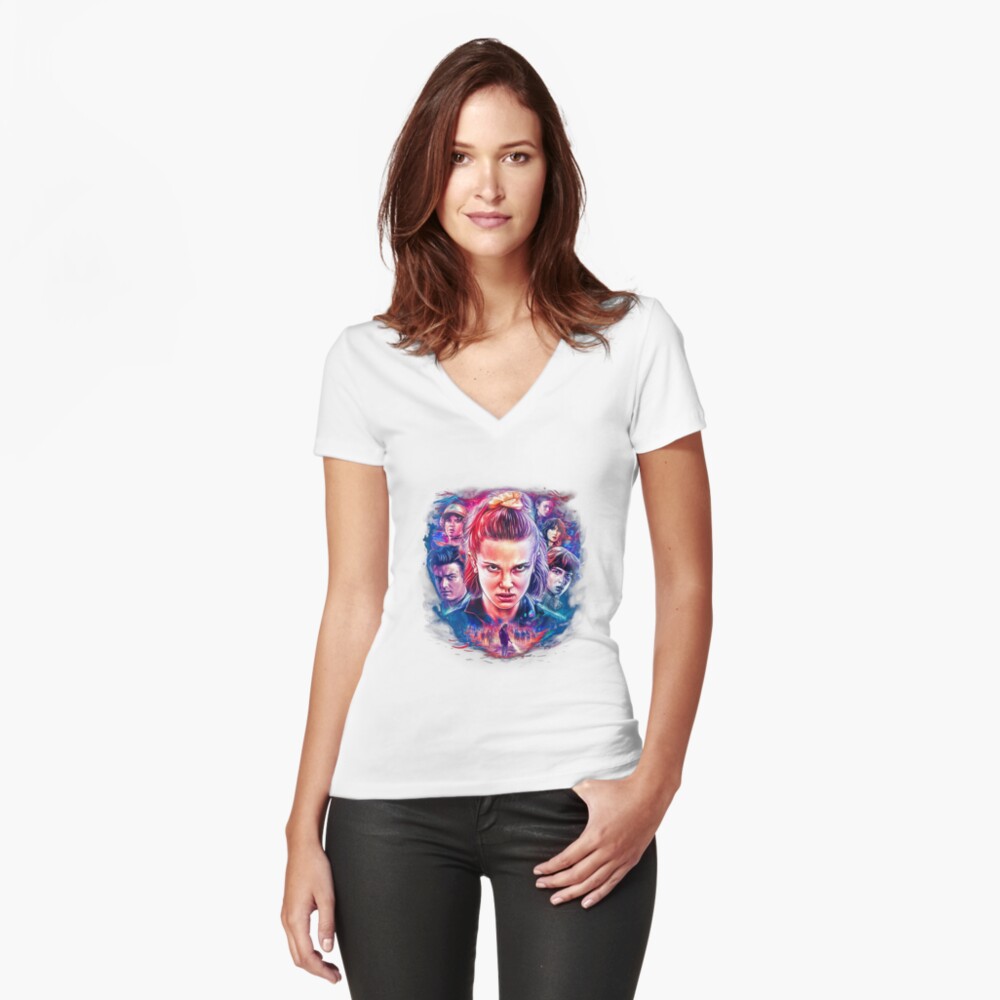 Item preview, Fitted V-Neck T-Shirt designed and sold by MarinaLexaArt.