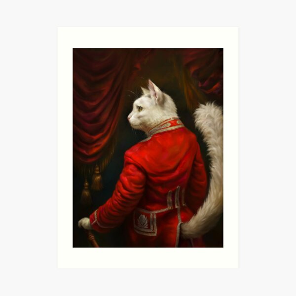 The Hermitage Court Chamber Herald Cat Edited version Art Print