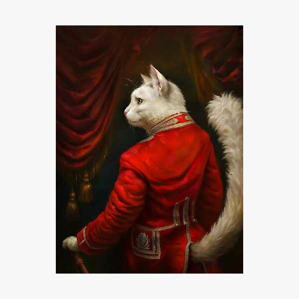 The Hermitage Court Chamber Herald Cat Edited version Photographic Print