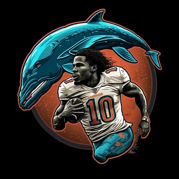 Miami Dolphins Lithograph print of Tyreek Hill 2022 11 x 14