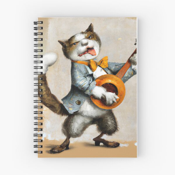 Item preview, Vintage Cat Dancing and Playing Banjo Funny designed and sold by R4ndomArt.