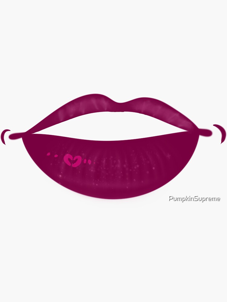 lipstick kisses Sticker for Sale by lux-lisbon