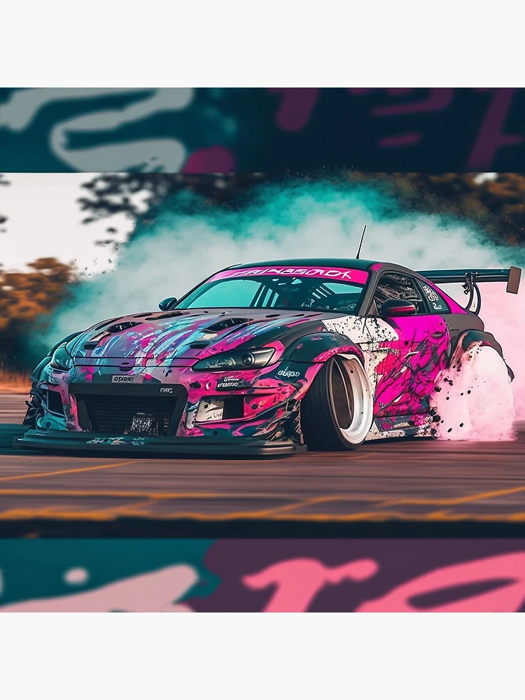 Wall Art Print Drifting Car Auto Drift, Gifts & Merchandise