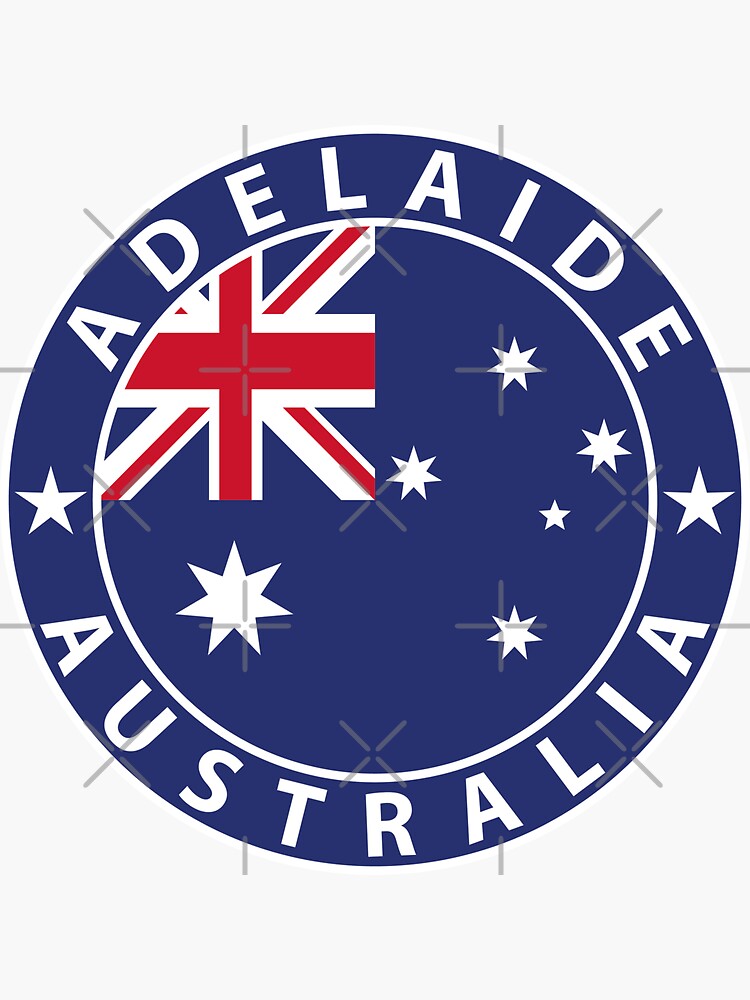 "Adelaide Australia Australian flag flag coat of arms" Sticker for Sale by Skykratzer Redbubble