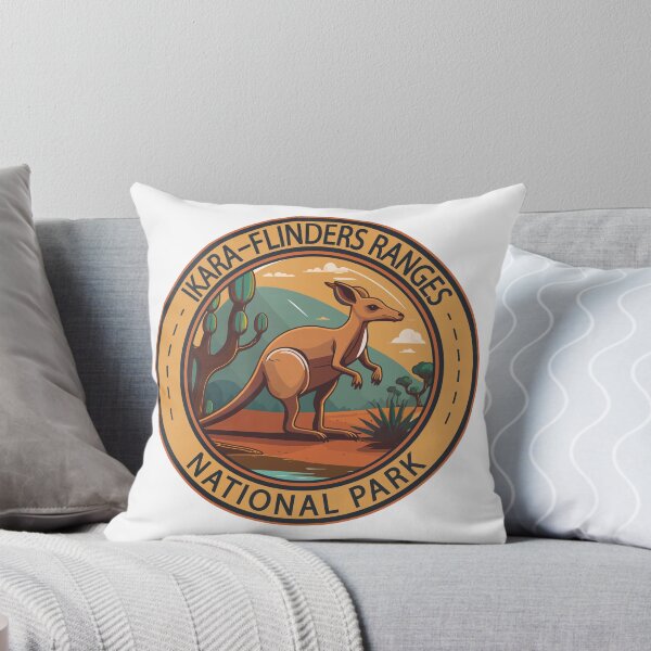 Item preview, Ikara–Flinders Ranges National Park Australia Kangaroo Badge designed and sold by KrisSidDesigns.
