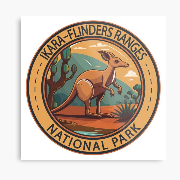 Ikara–Flinders Ranges National Park Australia Kangaroo Badge Metal Print